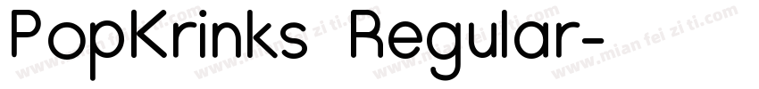 PopKrinks Regular字体转换